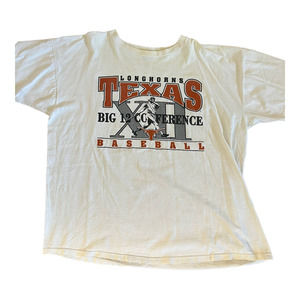 Vintage Texas longhorns baseball tshirt XXL white
